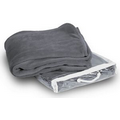 Micro Plush Coral Fleece Blanket --50X60 Gray (Embroidered) ***FREE RUSH***